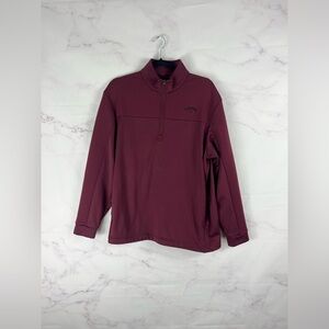 CALLAWAY Burgundy Quarter Zip Pullover )
Golf